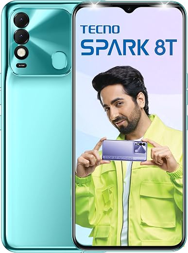 Tecno Spark 8T (Turquoise Cyan,7GB Expandable RAM, 64GB Storage)| 50MP AI Camera | 6.6″ (16.7cm) FHD+Display | 5000mAh