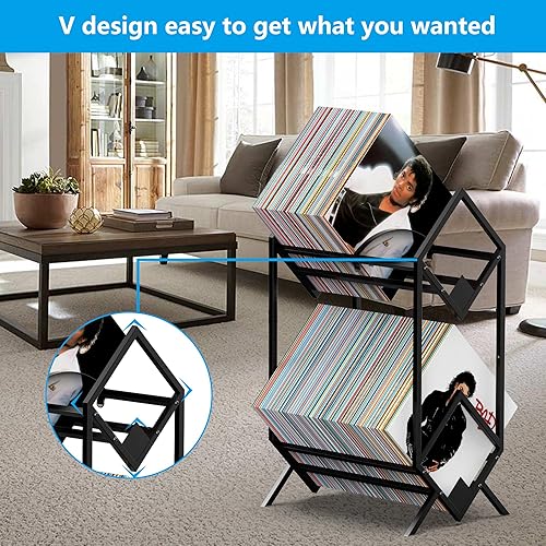 Miniatura 4 de Almacenamiento de discos de vinilo, soporte para discos de vinilo, soporte de vinilo de metal, protege discos de vinilo, libro de almacenamiento,