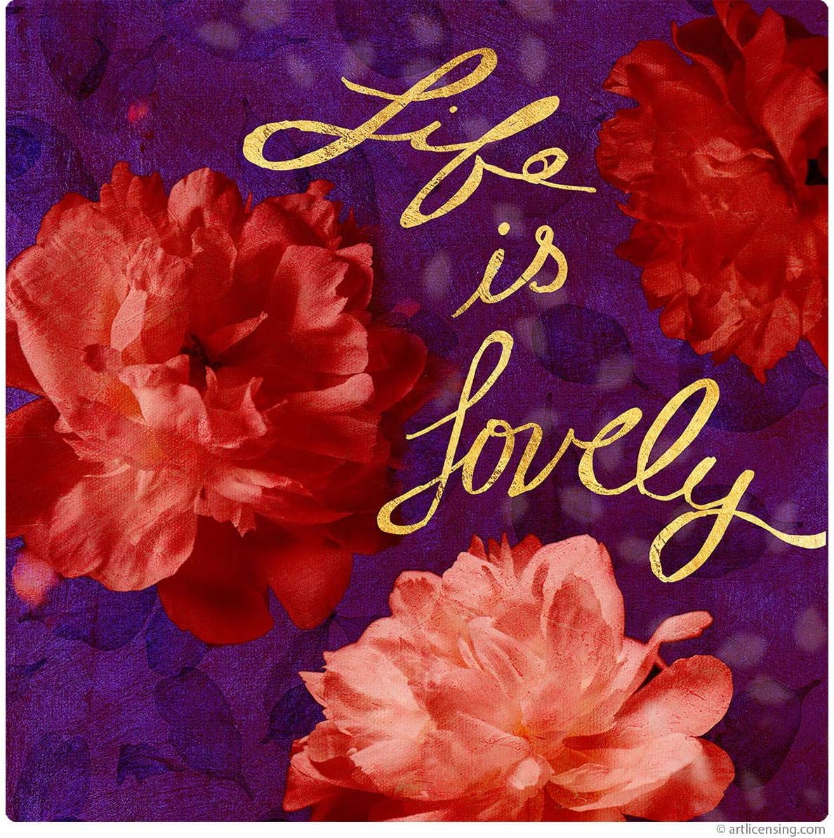 Life is Lovely Pink Flowers Wall Decal 24 x 24 Tools