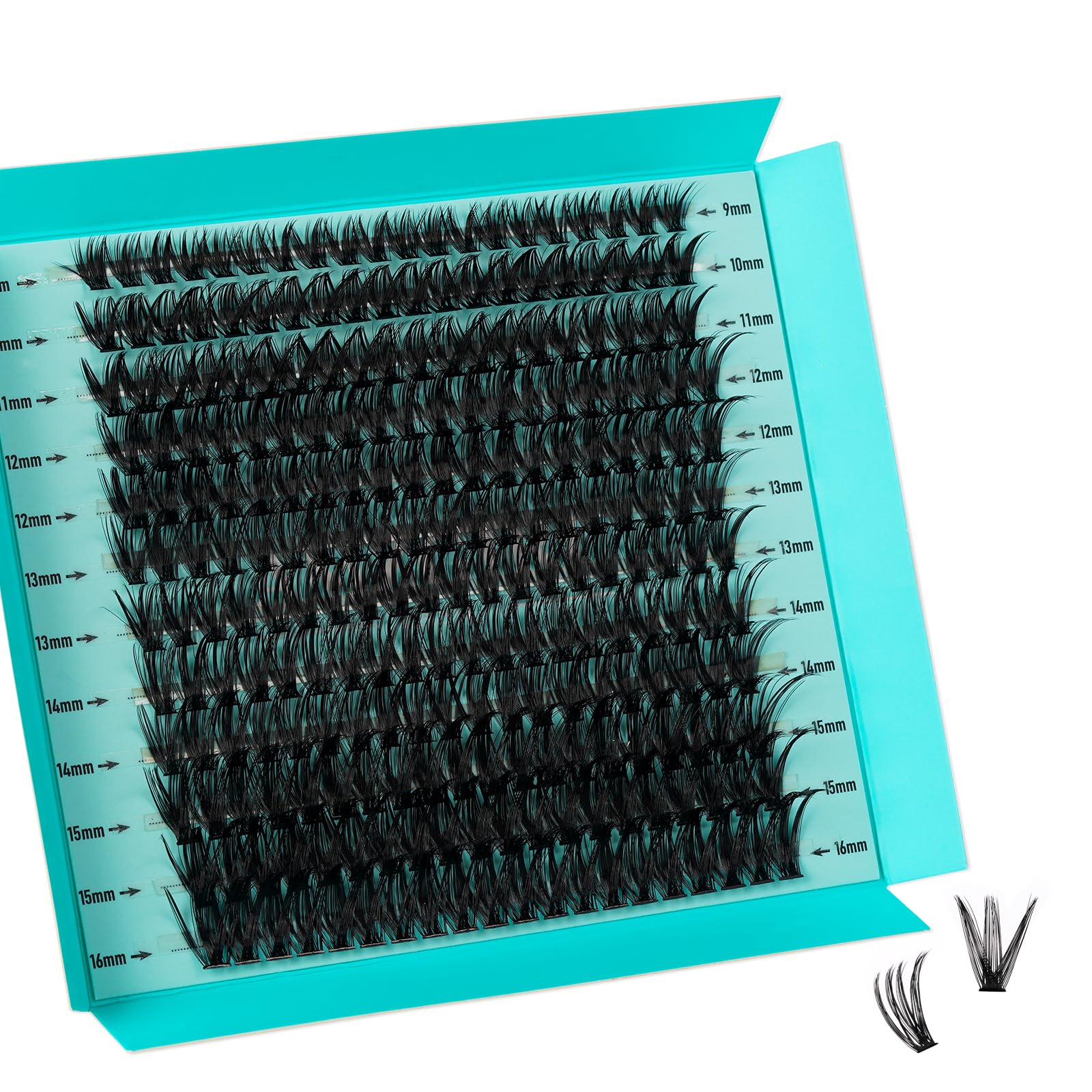 Lash Clusters 240pcs Eyelashes Cluster Individual Wispy Lashes Thin Band for D Curl Lash Extension Eyelashes for Beginners at Home,False Eyelashes