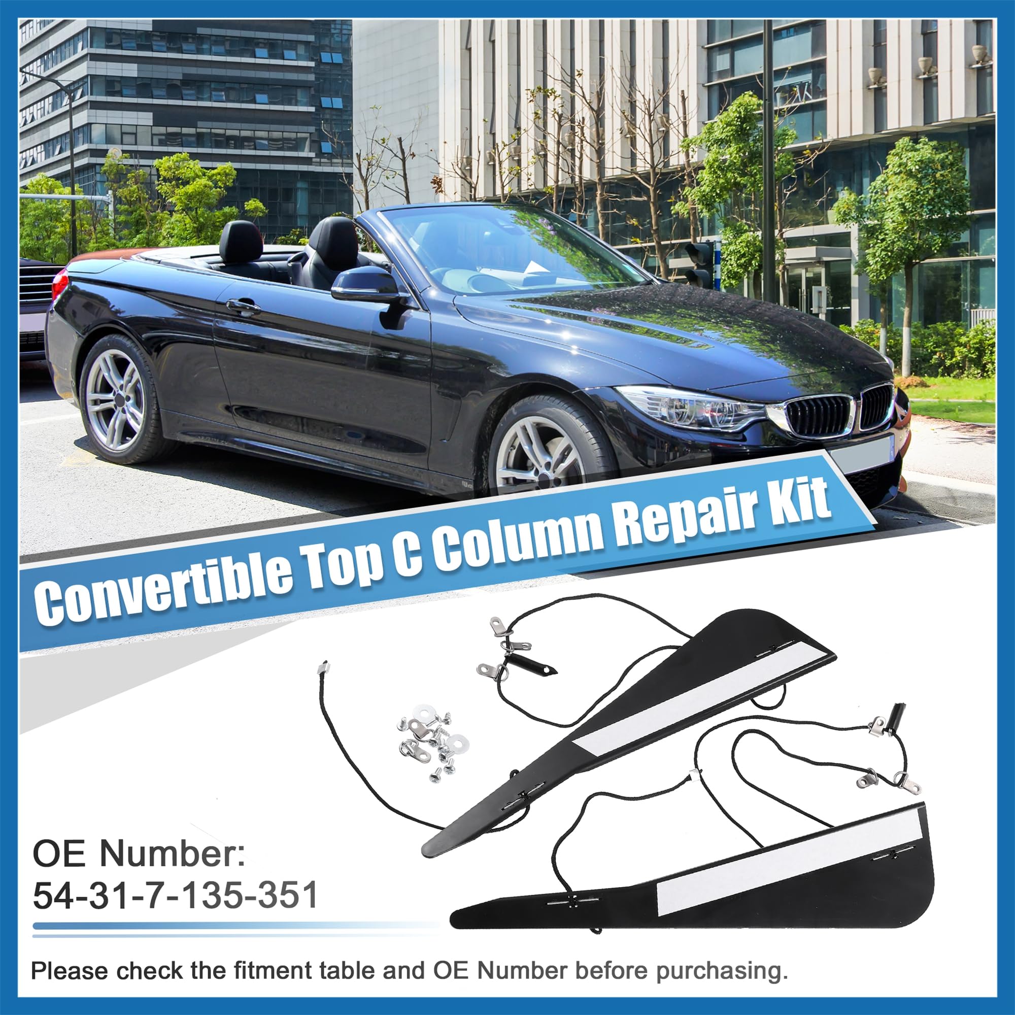 A ABSOPRO Convertible Top C Colonne RePaire Kit Remplacement 54-31-7-135-351 Remplacement d'article