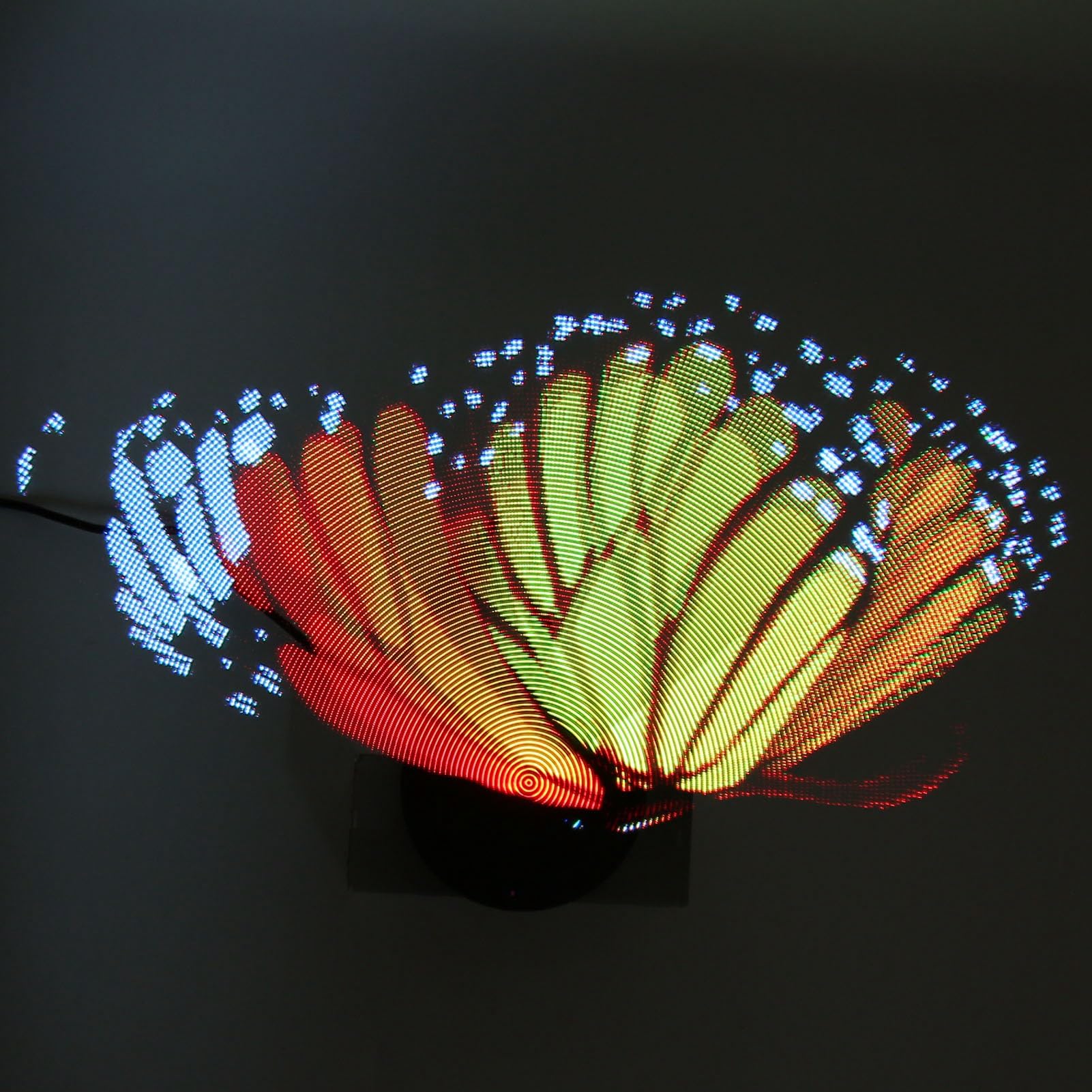 Dpofirs 3D Hologramm Projektor 1080 x 276P, 276 Stück LEDs, Sternenhimmel Projektor Software Betrieb App Steuerung, Projektor 3D Effekt für Einkaufszentren Restaurants (EU-Stecker)