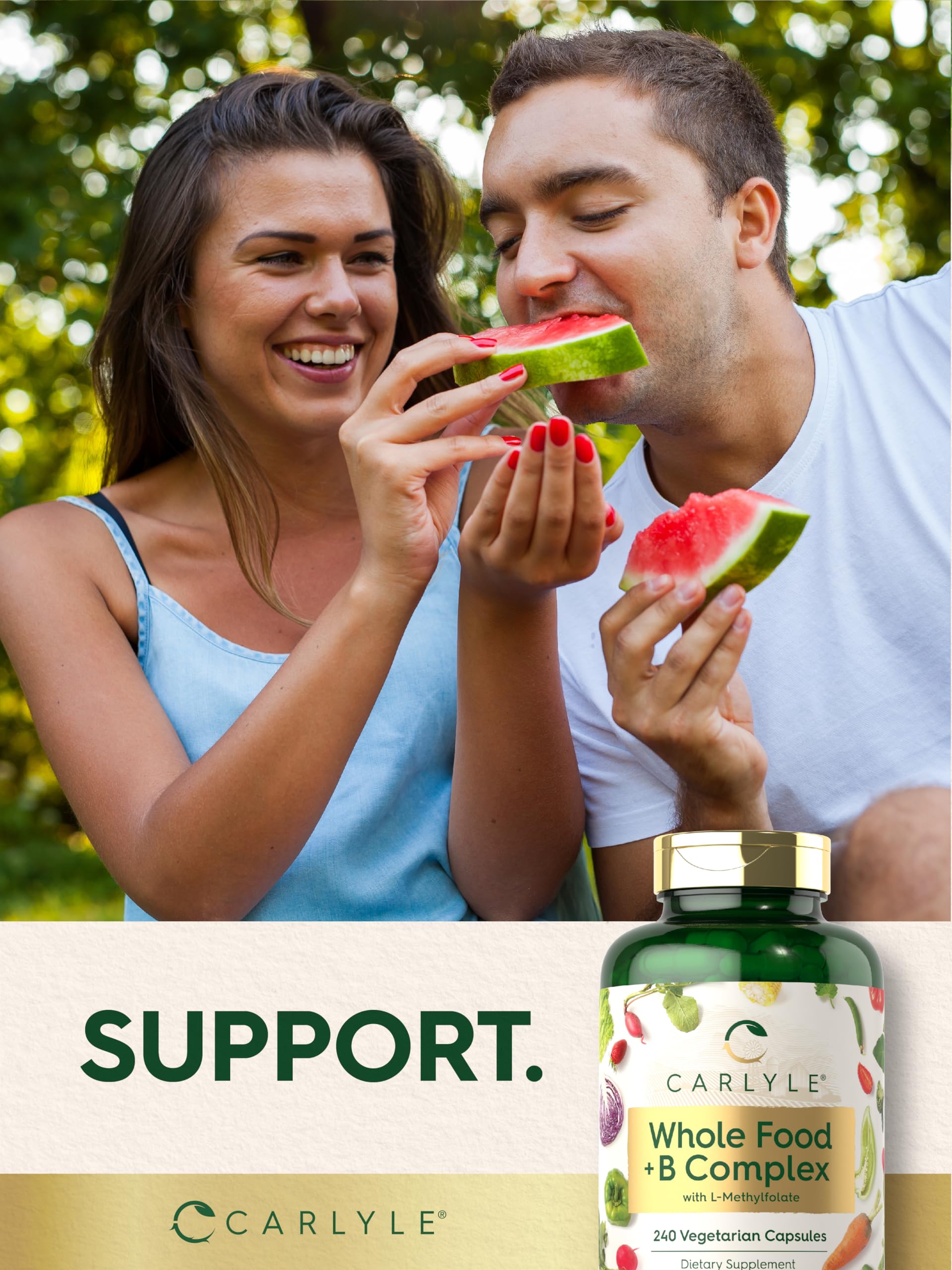 Carlyle Vitamin B Complex Whole Foods Blend | 240 Capsules — Amazon image 7