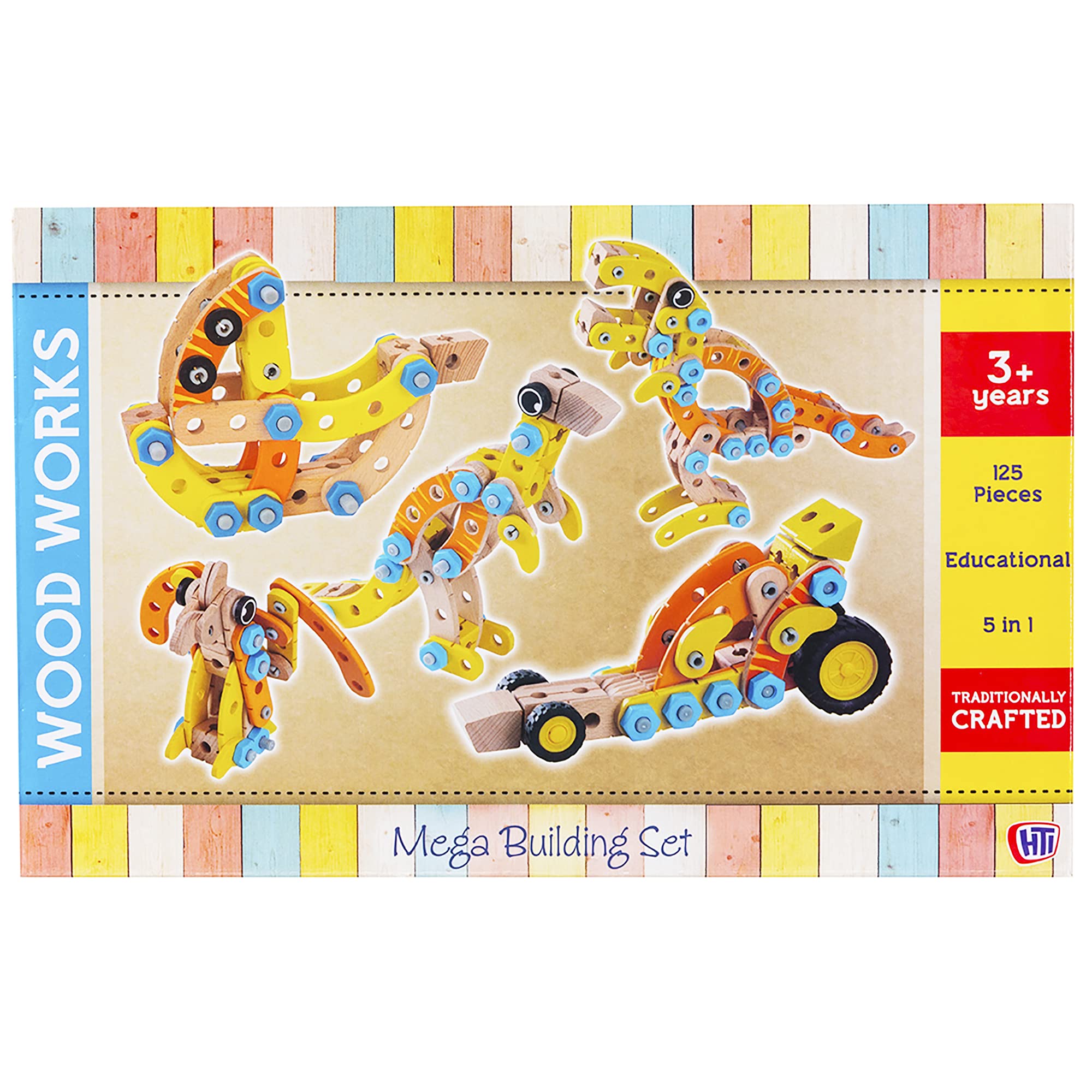 Wowow Toys & Games 5in1 125 pezzi in legno blocchi di