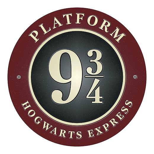 Epic Modz Vinyl-Aufkleber, Motiv: Plattform 9 3/4, für Kinderzimmer, Türrahmen, Wanddekoration, Fächer, Kunst, Schlafzimmer, Wohnzimmer, Lounge, Kinderspielzimmer, lustiges Geschenk (Vollfarbig)