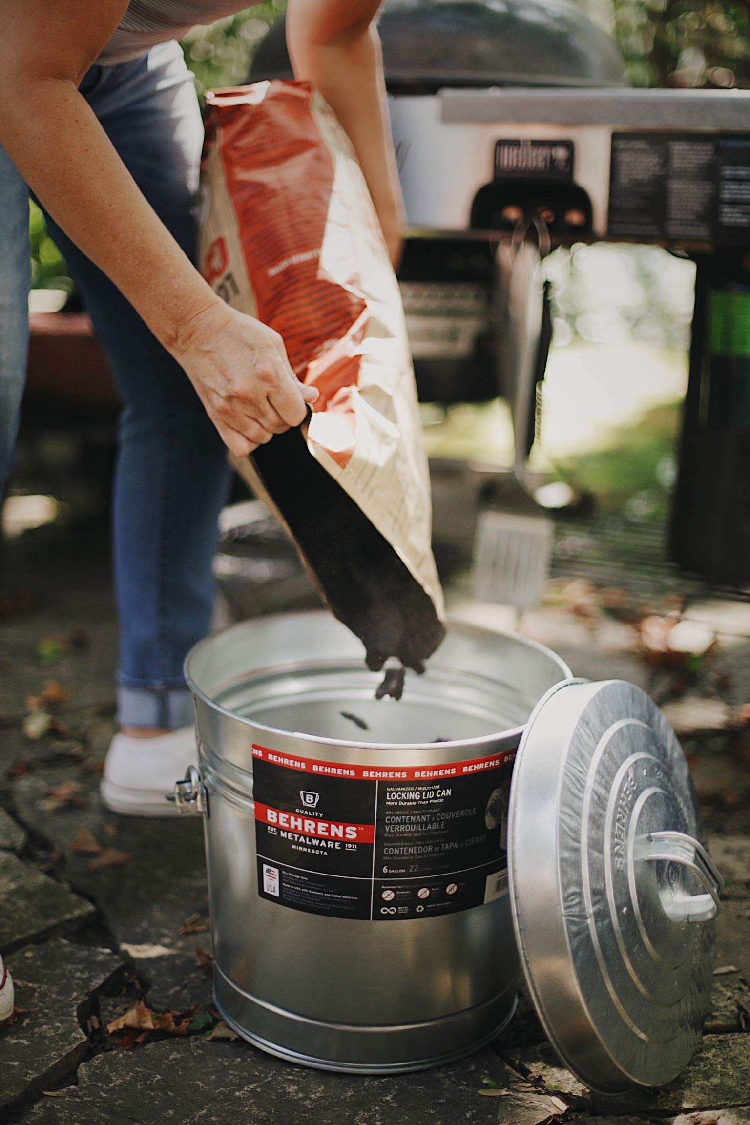 Behrens Manufacturing 6104 Galvanized Steel Locking Lid Can, 4 Gallon, Original Version Buy