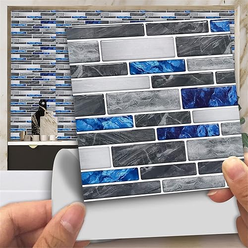 Miniatura 5 de 10 calcomanías autoadhesivas 3D para azulejos de pared, adhesivos decorativos para azulejos de cocina, tocadores de baño, decoración de chimenea,