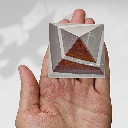 Miniatura 511 de Amazing Gemstone Lapis Lazuli Pyramid Crystal Healing Stones - 2" Great Pyramid Figurine of Natural Stone Pyramid for Meditation, Reiki, Chakra