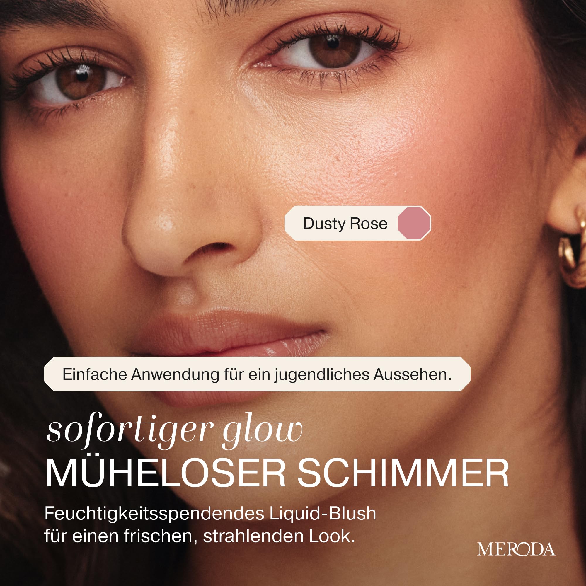 MERODA® Vibrant Cheeks Liquid Blush [ZARTES & GLOWY FINISH] - Rouge Hochpigmentiert & Flüssig - Langanhaltendes Blushliquid in verschiedenen Tönen - Make Up Flüssigrouge Feuchtigkeitsspendend