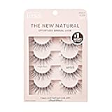KISS The New Natural, False Eyelashes, 'High Bun', 12mm, Includes 4 pairs of lashes, Easy to Apply, Reusable Lash Clusters