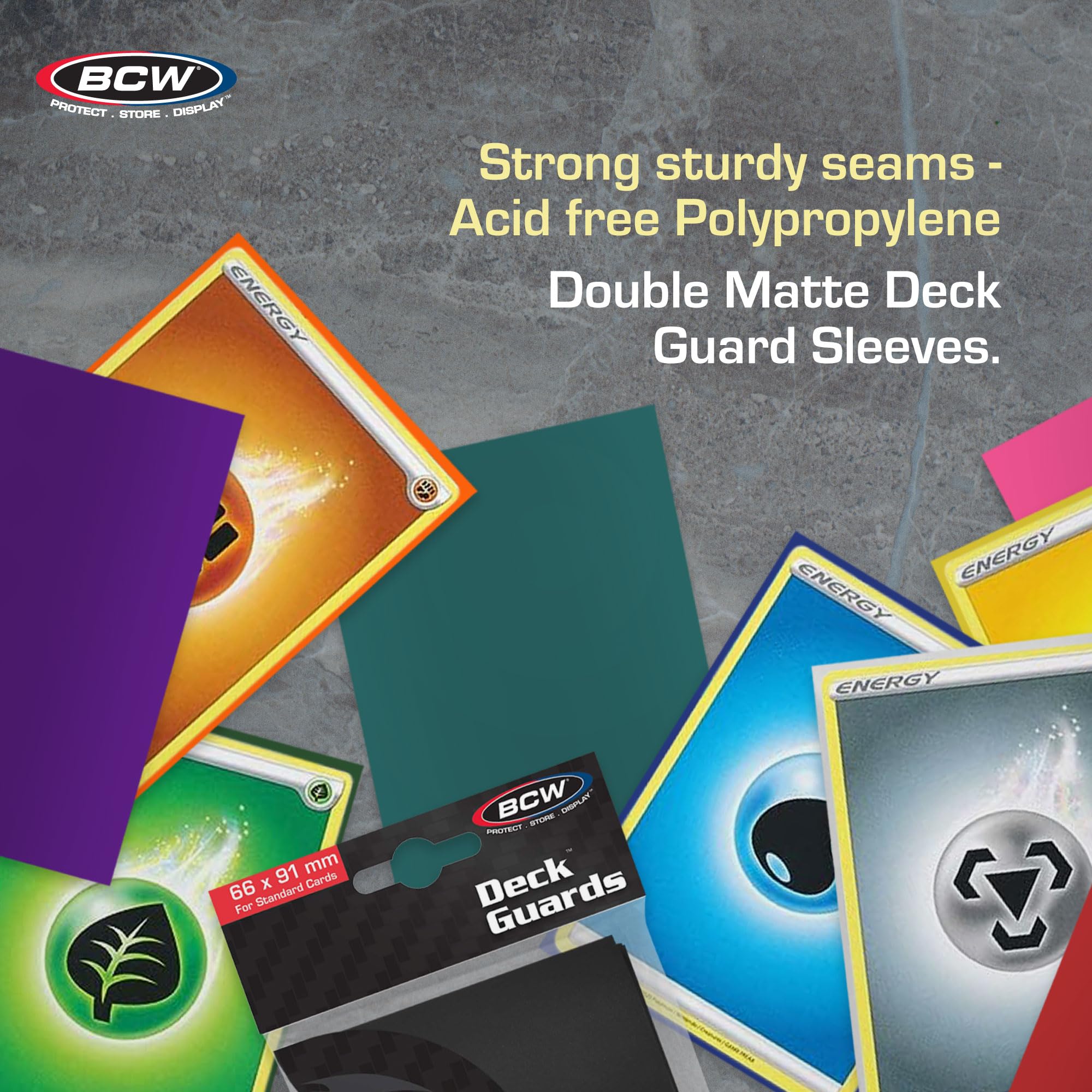 Amazon.com: BCW 1000 Double Matte Deck Guard Card Sleeves | Assorted Mix  for MTG, Pokemon, L5R, Dragon Ball | Top Loaders for Cards |10 Vibrant  Colors
