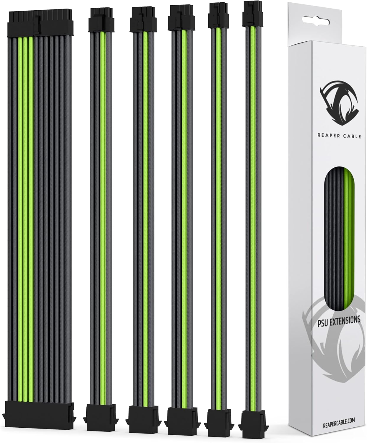 Reaper Cable Sleeved PSU Extension Set Power Supply Extensions 1x