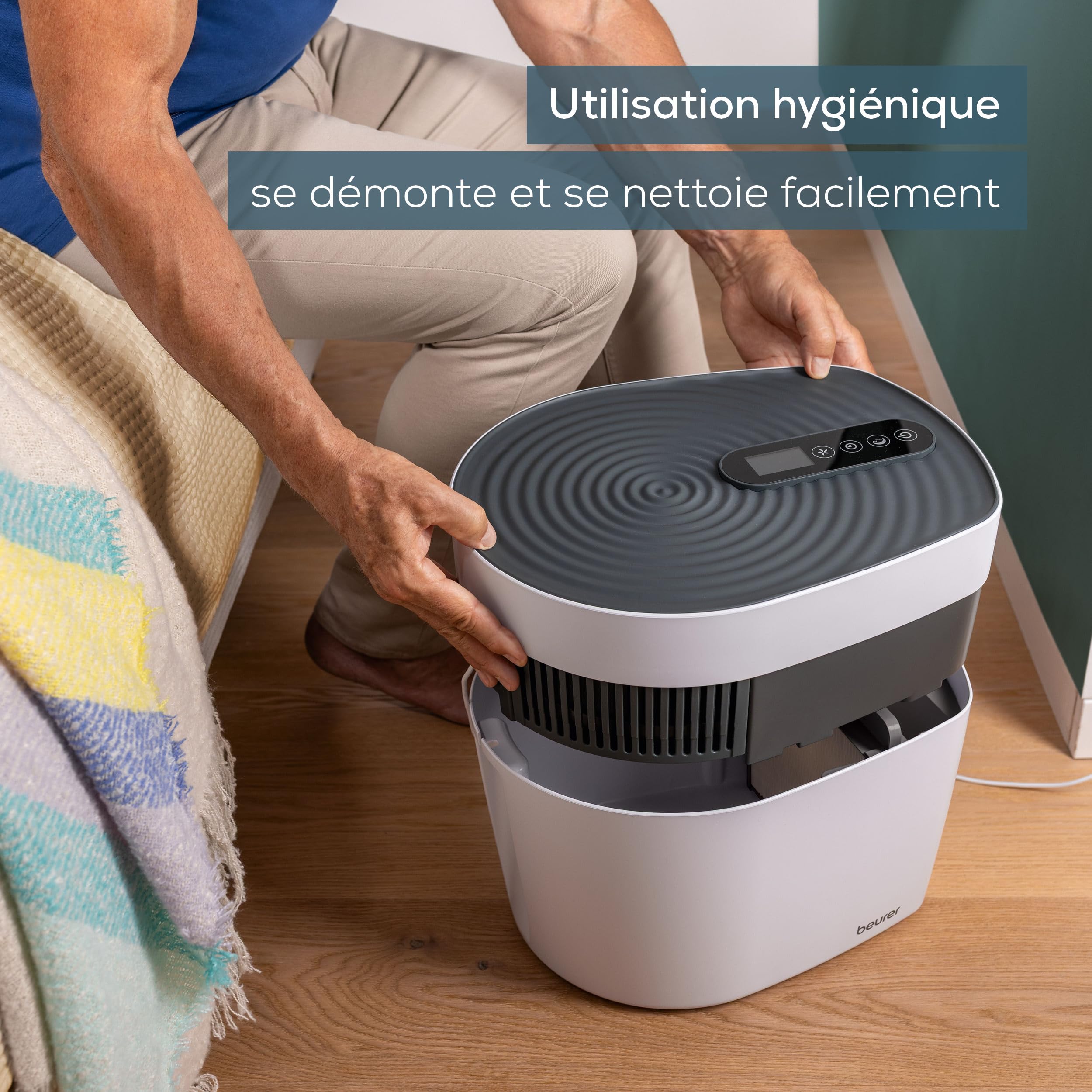 Beurer Maremed simulateur d'air marin, humidification et purification de l'air, climat marin identique à la nature, minéralisation au sel marin, filtration des bactéries et des virus
