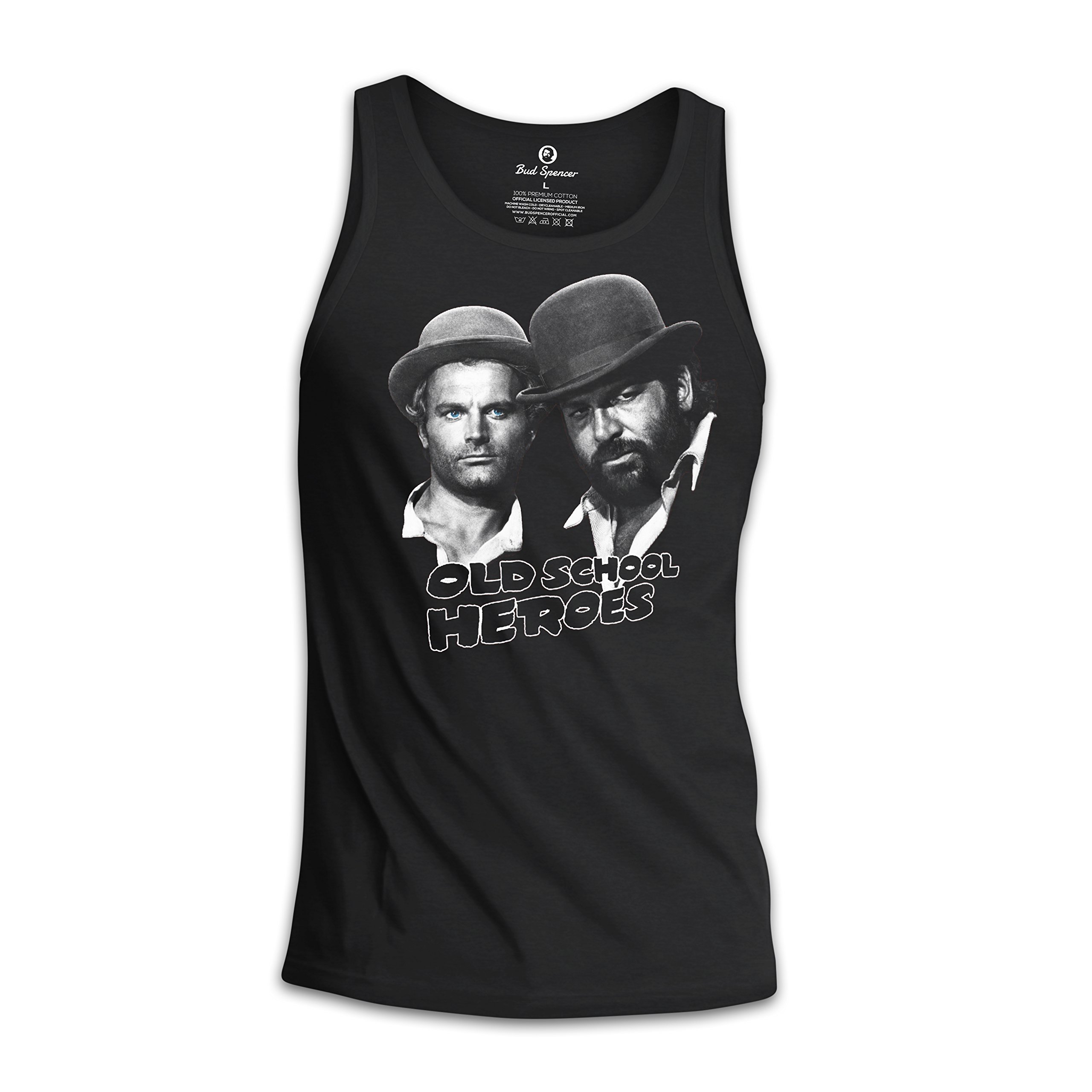 Bud Spencer® Old School Heroes - Canotta da uomo, colore nero