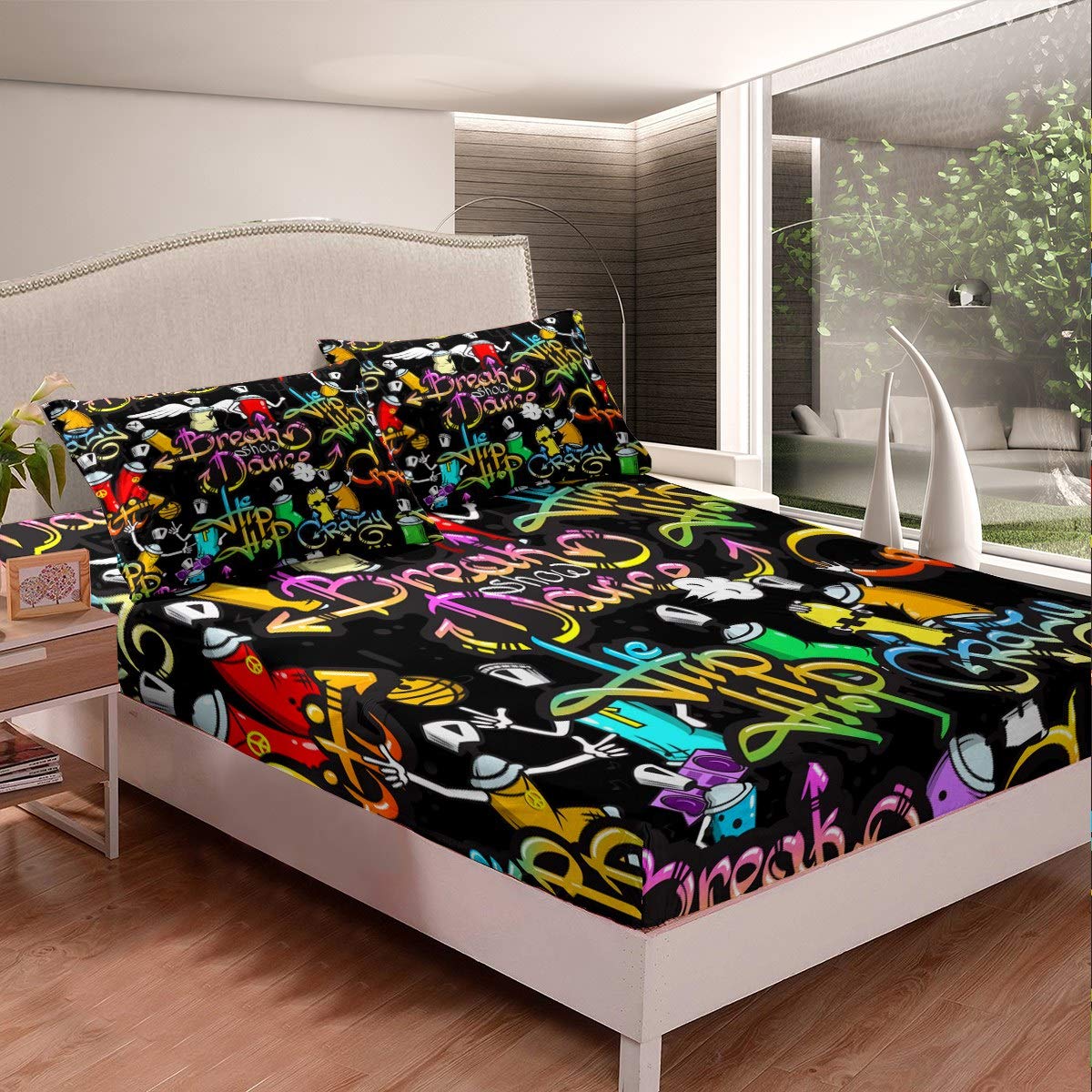 Feelyou Hippie Graffiti Style Bedding 