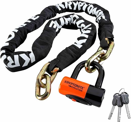 Kryptonite New York 1217 12mm Chain & Evolution 14mm Disc Lock , Black