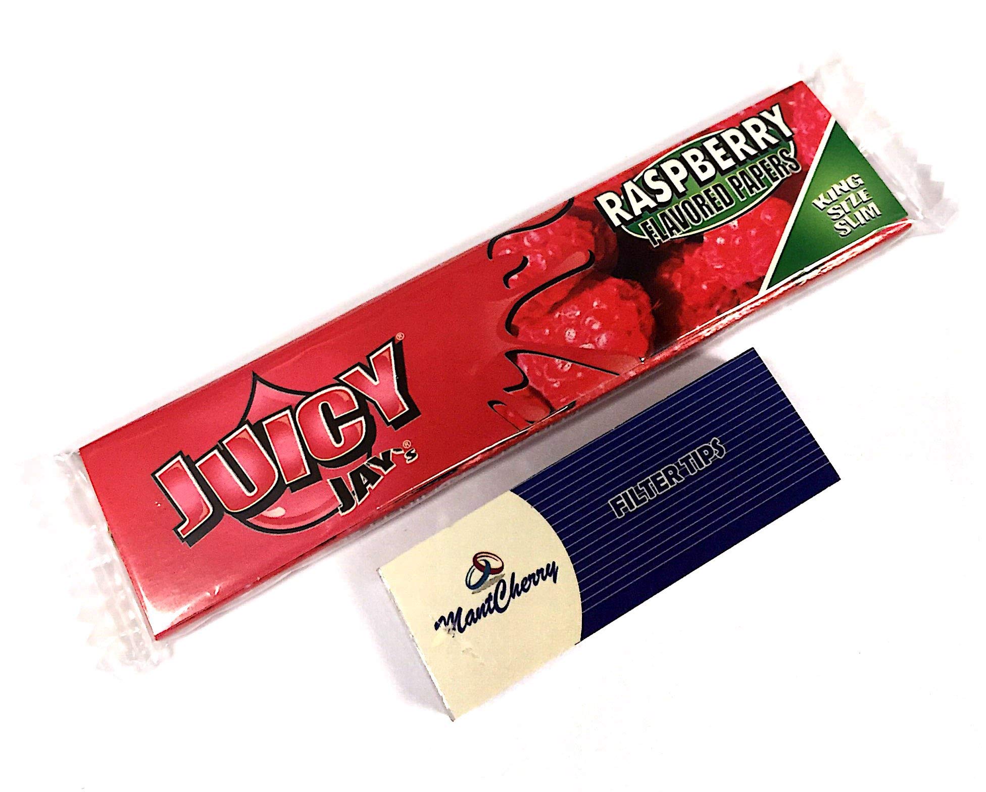 Juicy Jay's 'Raspberry' King Size Flavoured Papers - 3 Booklets (32 Leaves each)