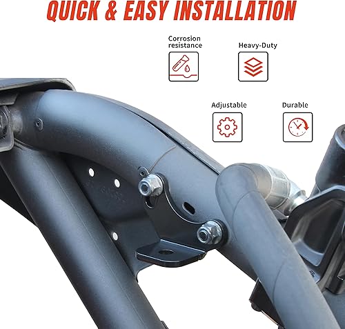 Miniatura 3 de KATIMOTO Soportes de montaje de antena de bandera de pilar para Can Am Maverick X3X3 Max 2017-2025, soporte ajustable para bandera de luz trasera (2