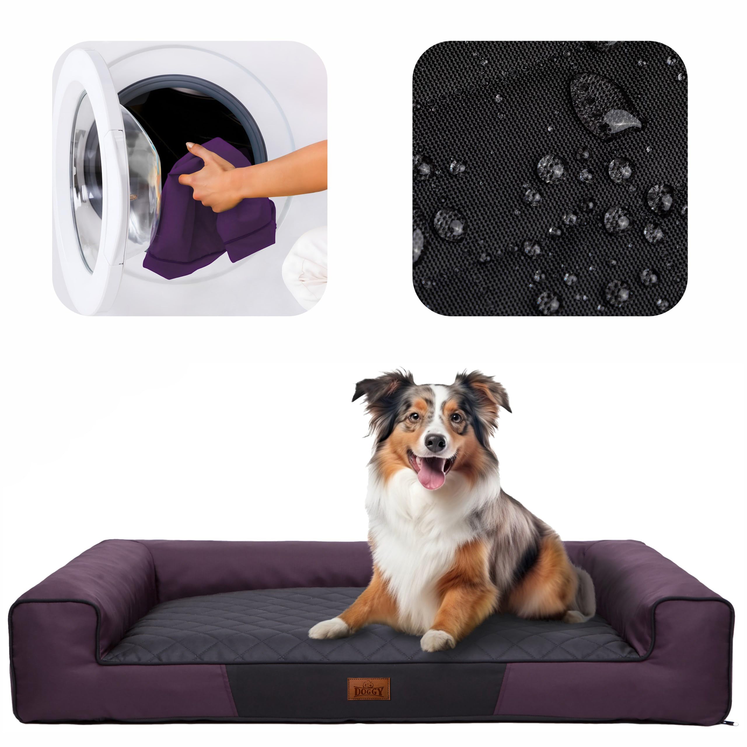 Lettino per animali domestici, cuscino per cani, letto per cani, letto per cani, letto per cani, divano per cani, materasso per cani con materasso nero, L - 80 x 55 cm