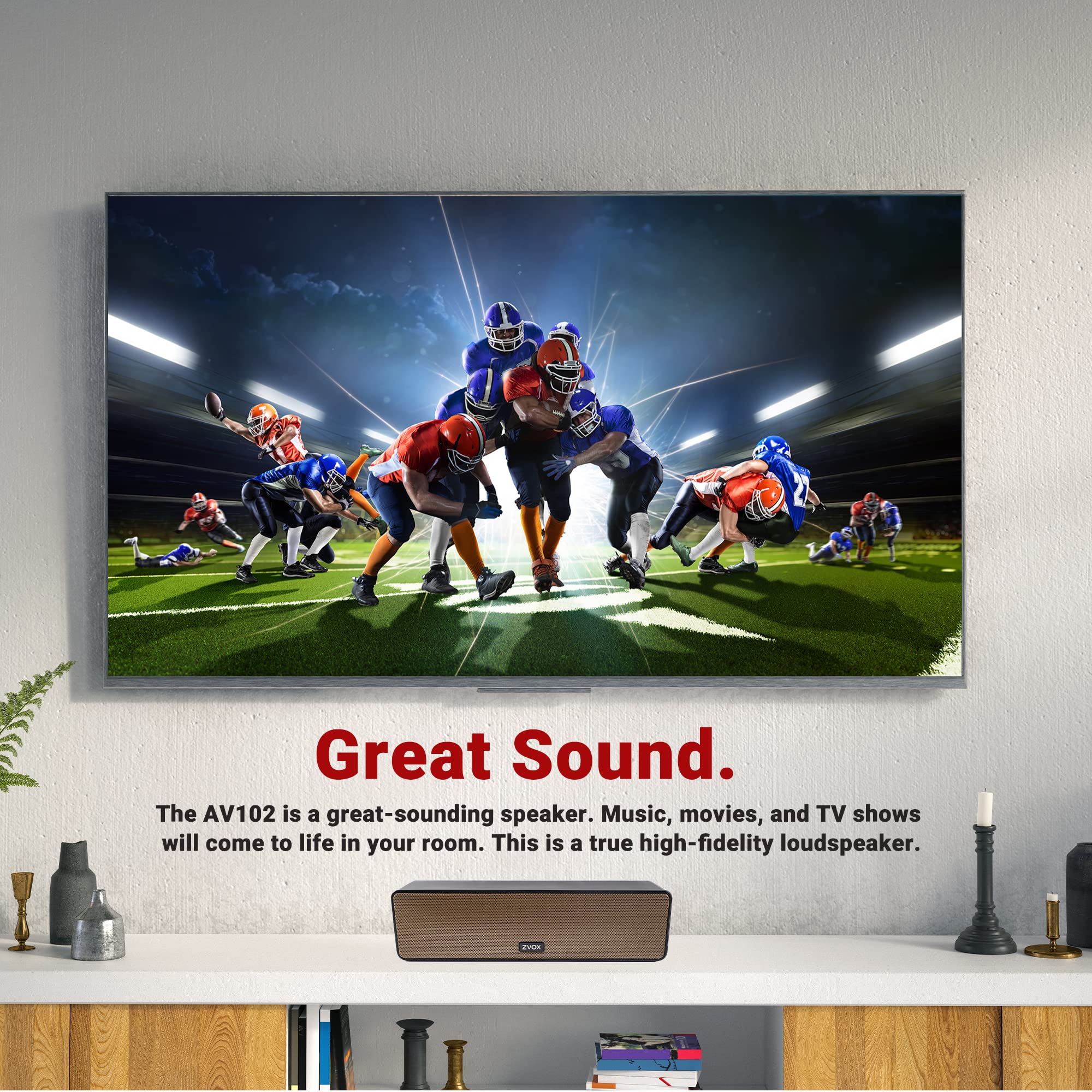 Zvox Dialogue Clarifying Sound Bar With Patented Hearing