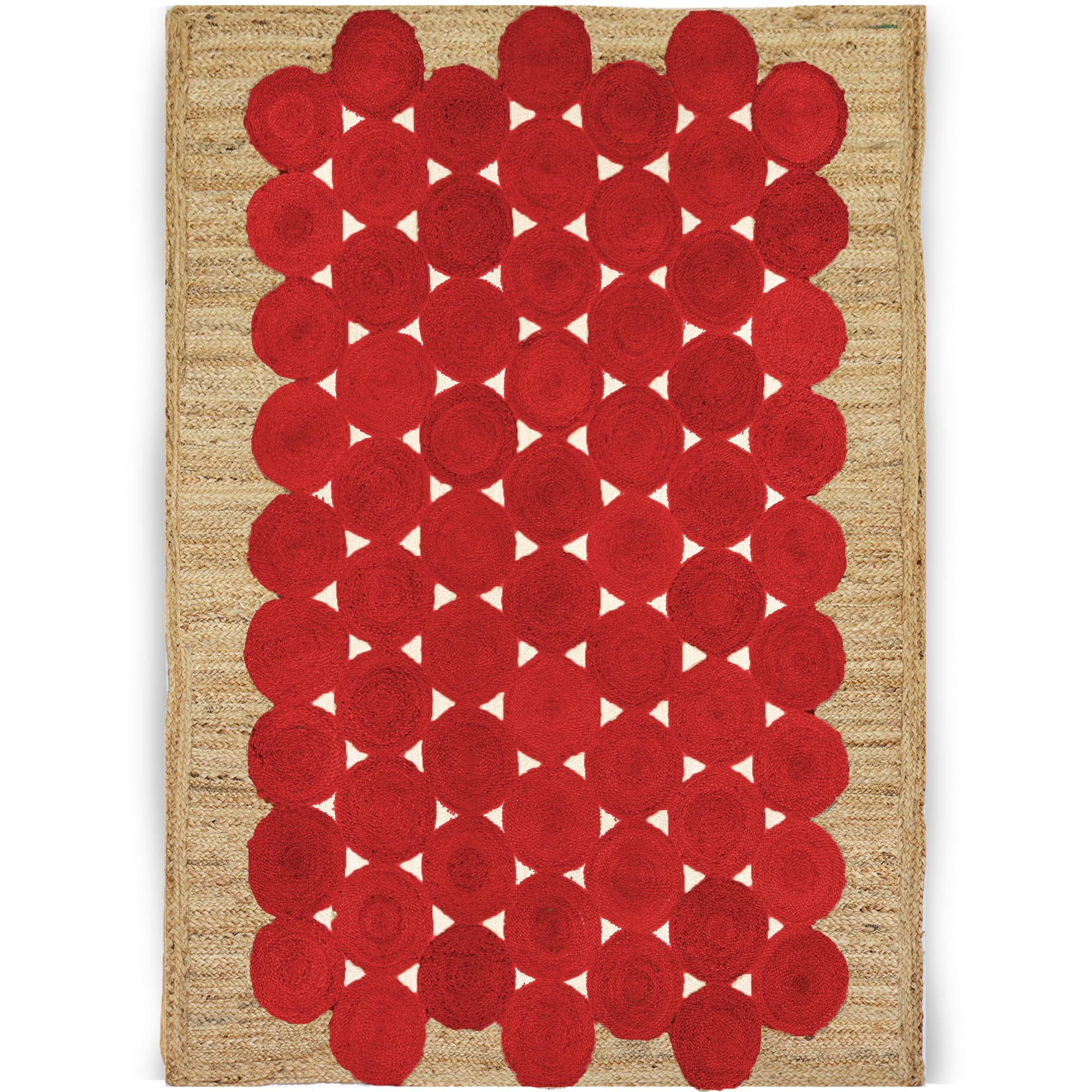 Tapis en jute tressé main pour un salon chaleureux au style bohème