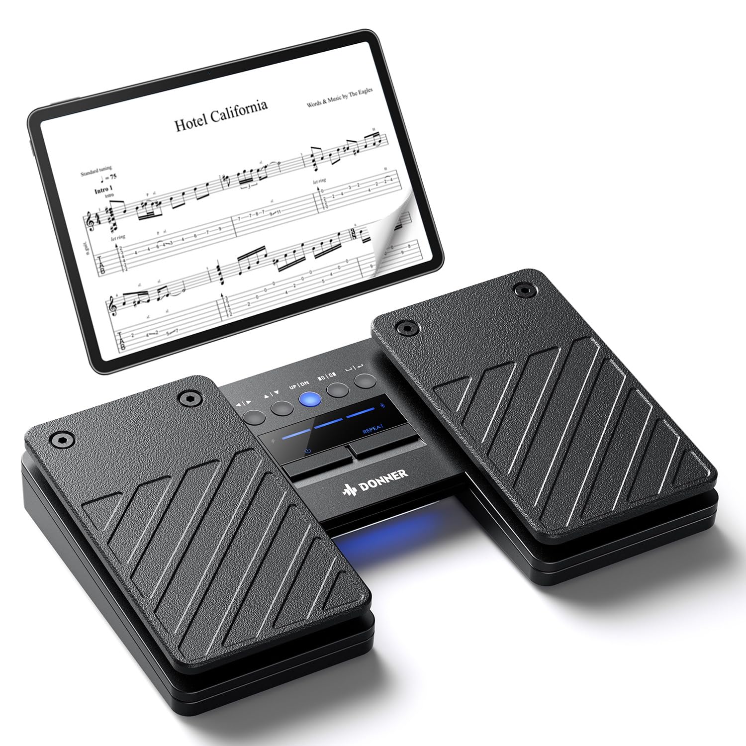 Donner Wireless Page Turner Pedal, Pedale Wireless Bluetooth per iPad, Tablet E Telefoni, Colore Nero