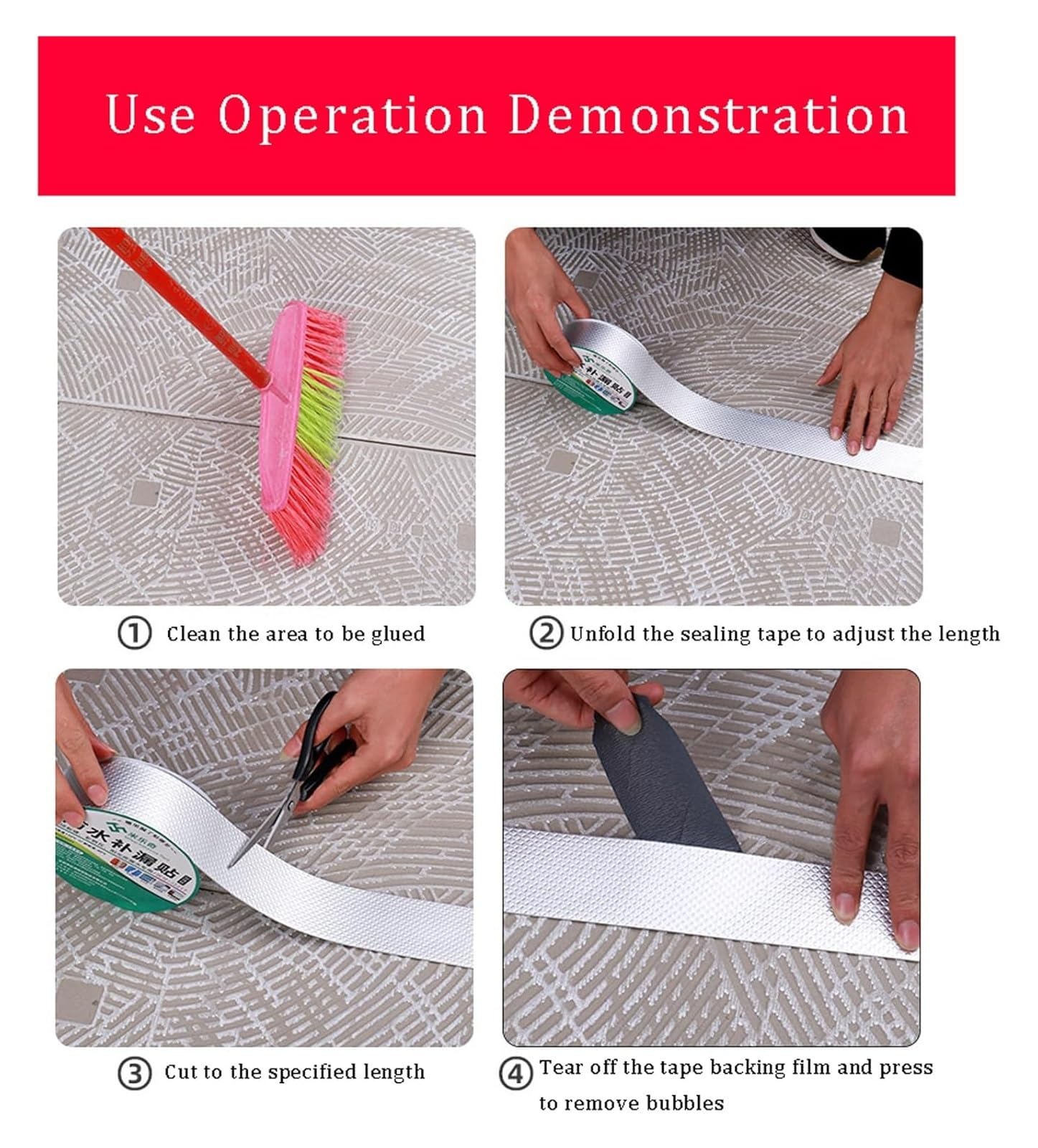 Cinta impermeableCinta impermeable - Cinta selladora de reparación multiusos - Cinta selladora de techos de aluminio for fugas de agua - Cinta de reparación de tuberías Cinta tapajuntas (varios tamaño
