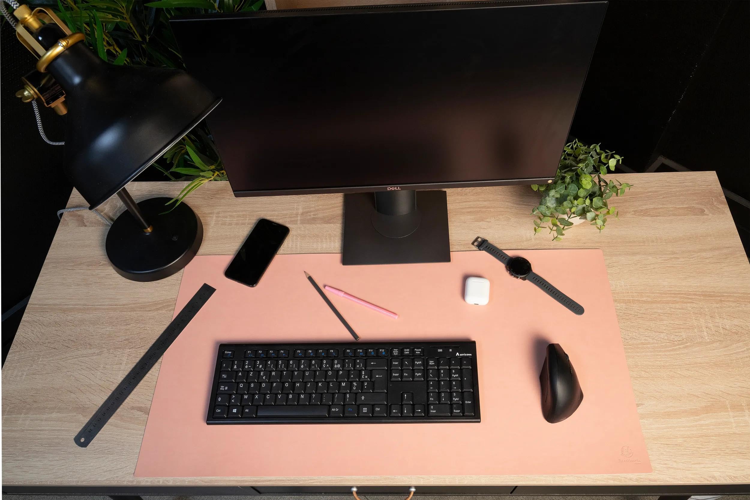 Exacompta - Ref. 29160E – Karton mit 16 weichen Schreibtischunterlagen Home Office – aus zweifarbigem Polyurethan – weich und strapazierfähig, schützt den Schreibtisch, Mauspad – 43 x 90 cm