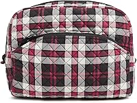 Vista 11 de Vera Bradley Bolsa organizadora de maquillaje cosmético grande de algodón para mujer