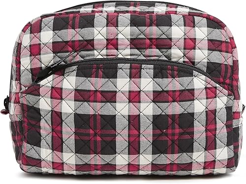 Miniatura 11 de Vera Bradley Bolsa organizadora de maquillaje cosmético grande de algodón para mujer