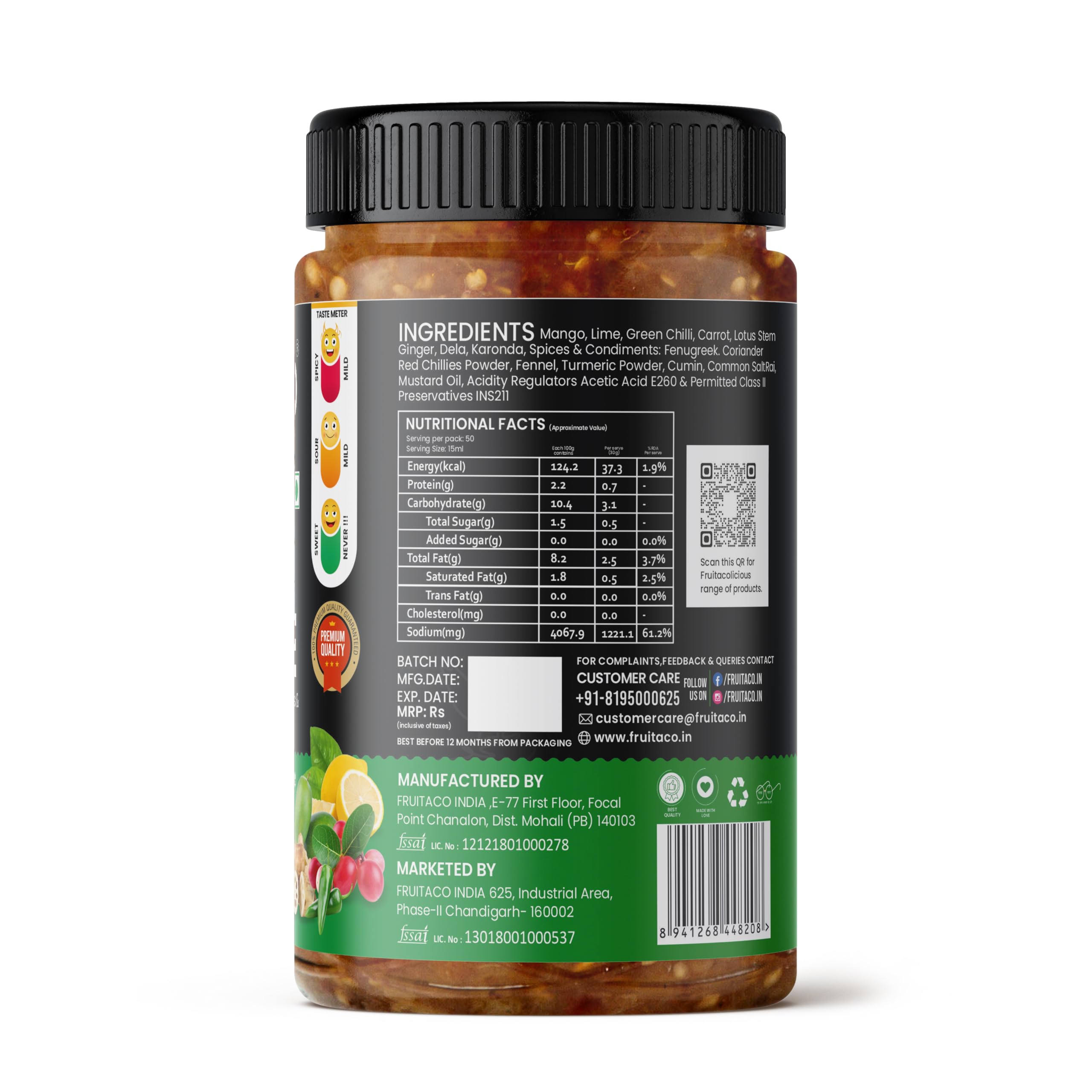 Fruitaco Mixed Pickle – Authentic Indian Pickle with Tangy and Spicy Flavor | Perfect Side for Meal (1 Kg, Mixed Pickle) - Image 6 thumbnail