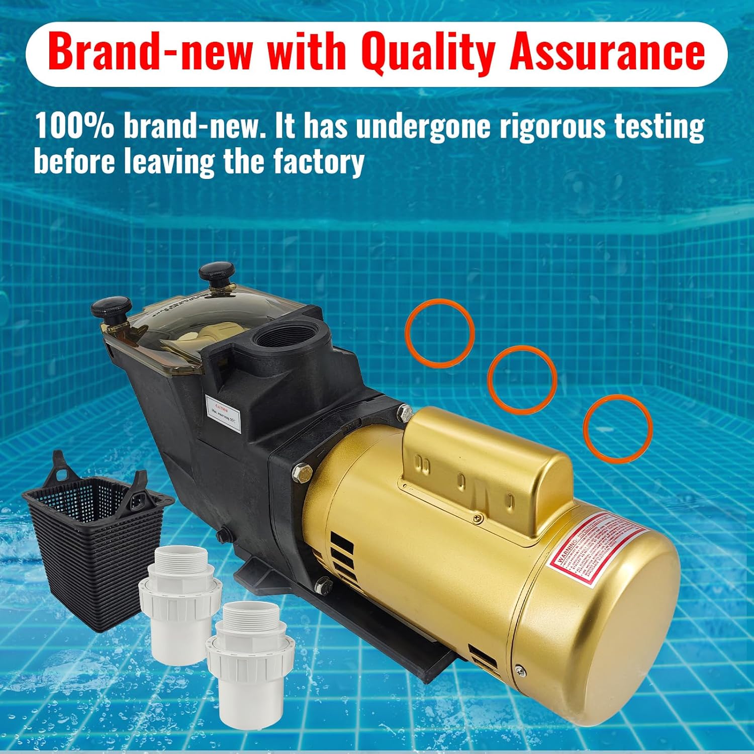 W3SP2610X15 Replacement Pool Pump Motor Single Speed 1.5 HP 115/230 V Inground Super Pool Pump Compatible with Hayward SP2610X15 High Efficiency Pump for In-Ground Pool and Spas