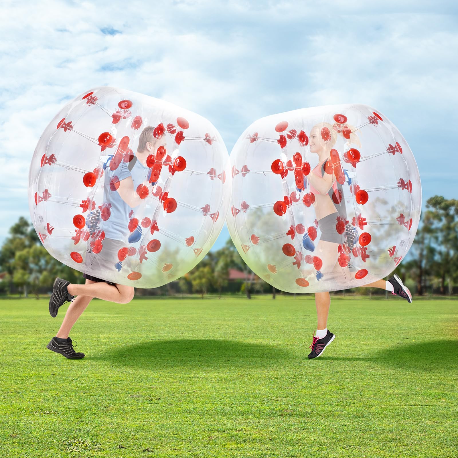 VEVOR Palline gonfiabili, 1 pezzo, 1,2 m, per adolescenti, 0,8 mm di spessore, in PVC, per giochi di squadra all'aperto, giochi di squadra, giocattoli per giardino, cortile, parco