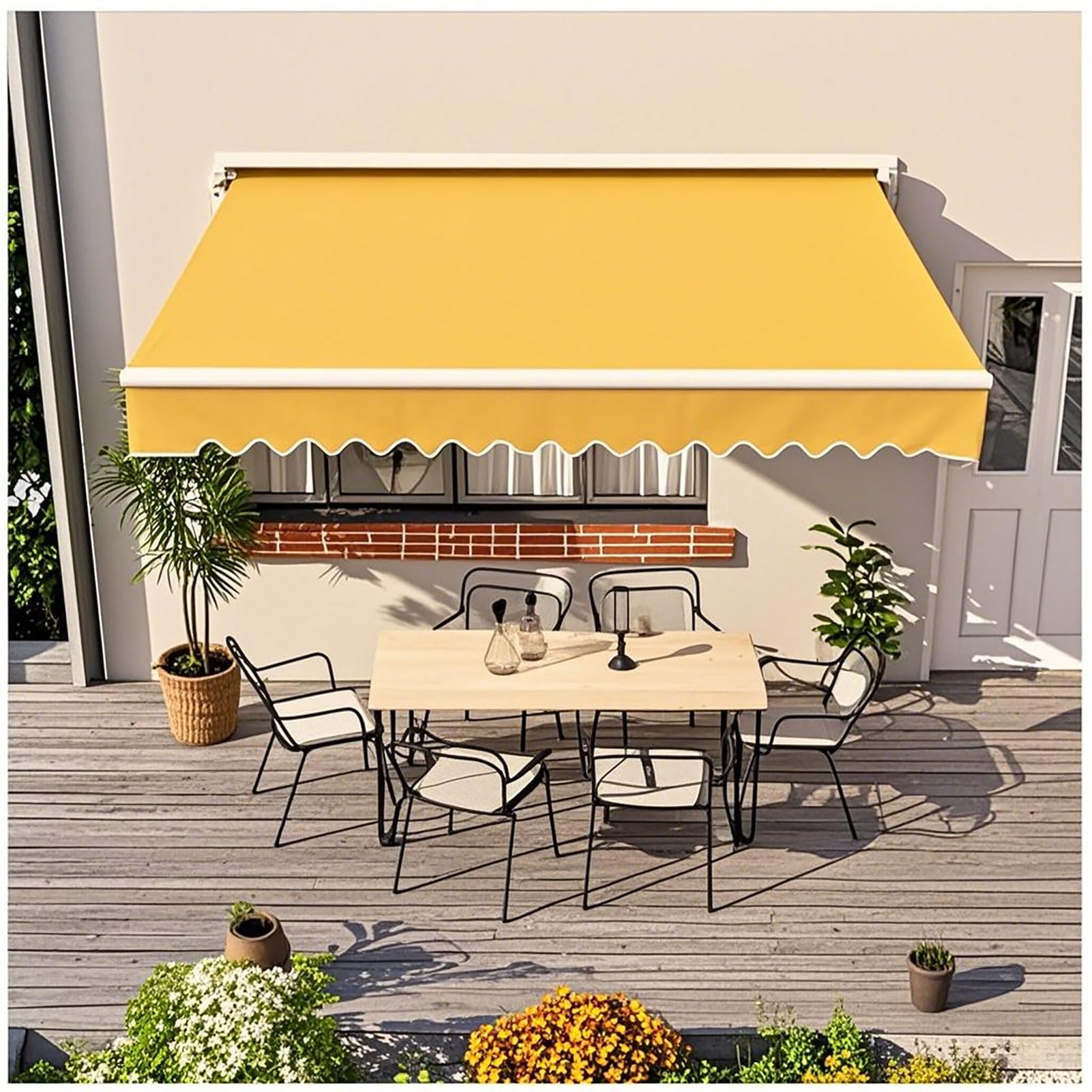 Auvent de terrasse pour ombrager vos repas de jardin en été