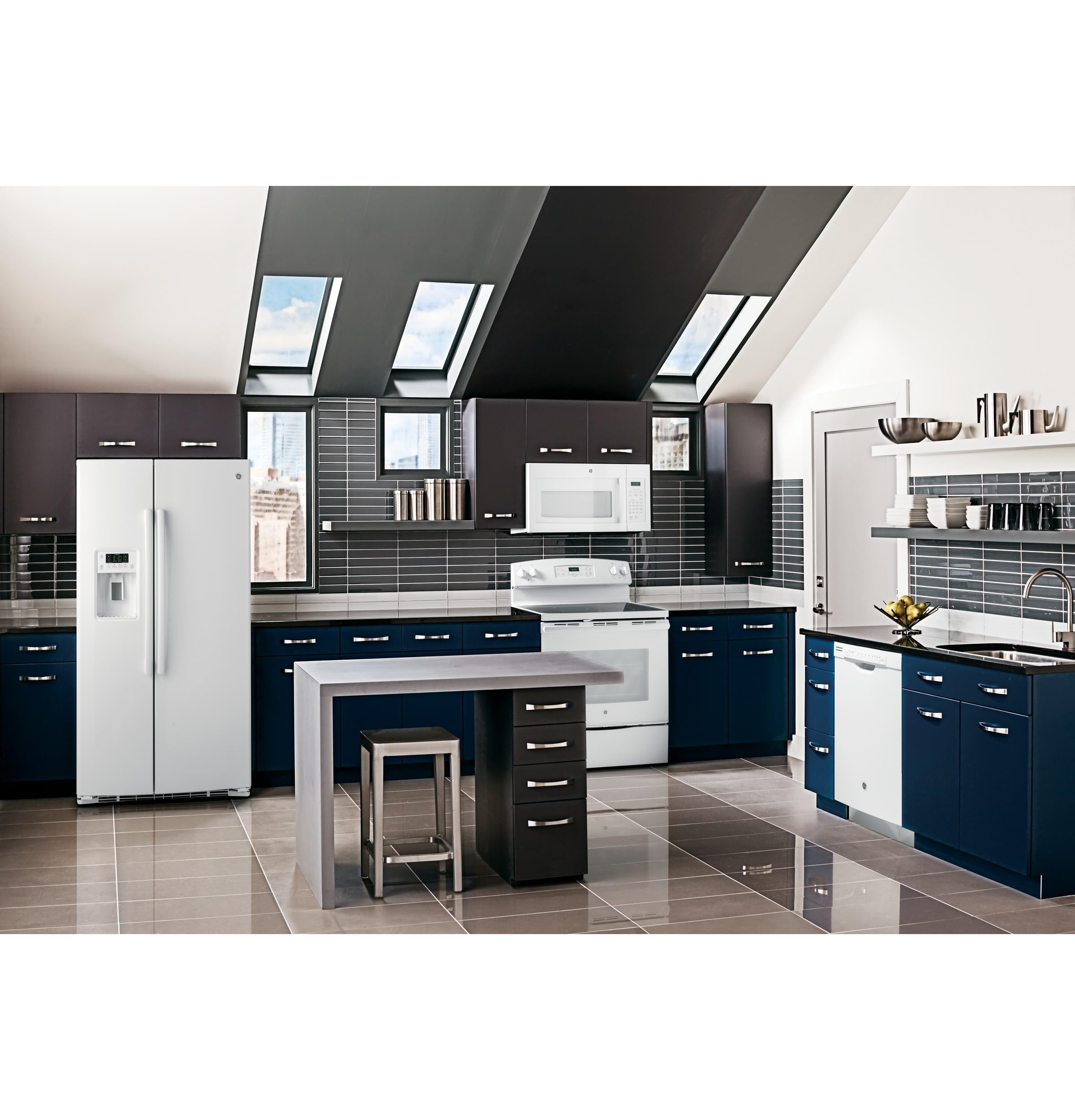 JVM3160DFWW 1.6 Cu. cuadrados ​Horno microondas sobre cocina color blanco 9