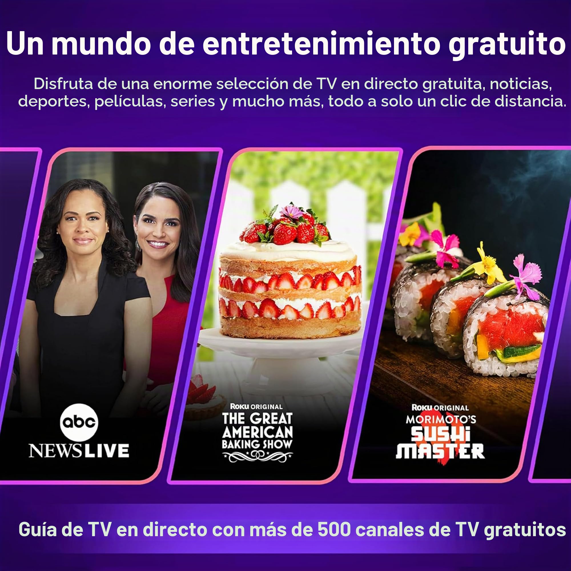 Roku Streaming Stick HD 2025: Dispositivo de transmisión Roku para TV con Control Remoto de Voz, TV Gratis y en Vivo