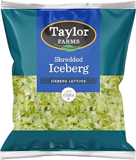 Taylor Farms Shredded Iceberg Lettuce 8oz - Fresh, Pre-Washed, Recipe-Ready Salad Greens Rich in Vitamin K