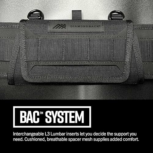 Miniatura 3 de Diamondback Denali 2.0 Sistema de cinturón de herramientas, zurdo, negro, grande - Incluye cinturón Diamondback de 6 pulgadas, martillo y pistoleras