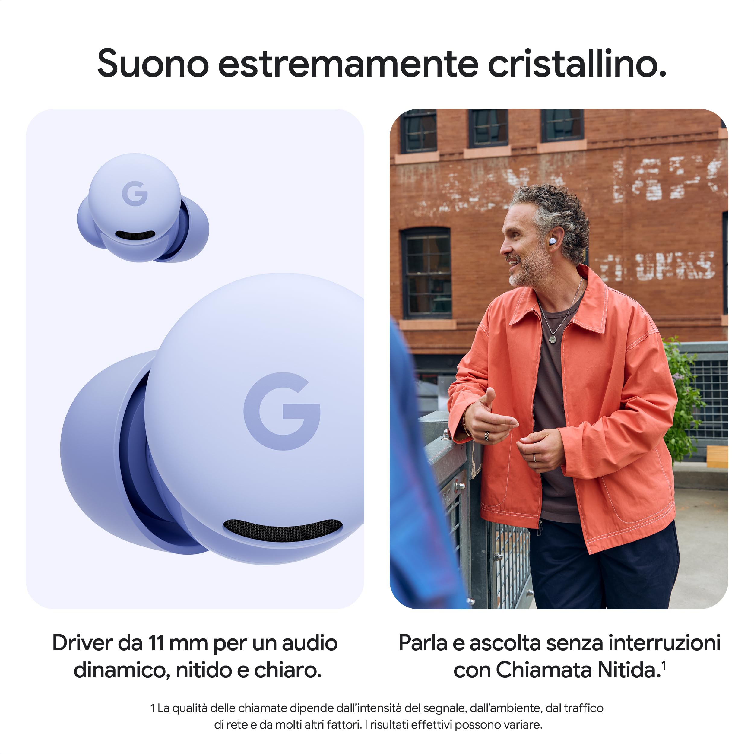 Google Pixel Buds 2a - Auricolari wireless con cancellazione attiva del rumore - Leggeri, comodi e sicuri - Resistenti all'acqua - Compatibili con Bluetooth - Grigio verde