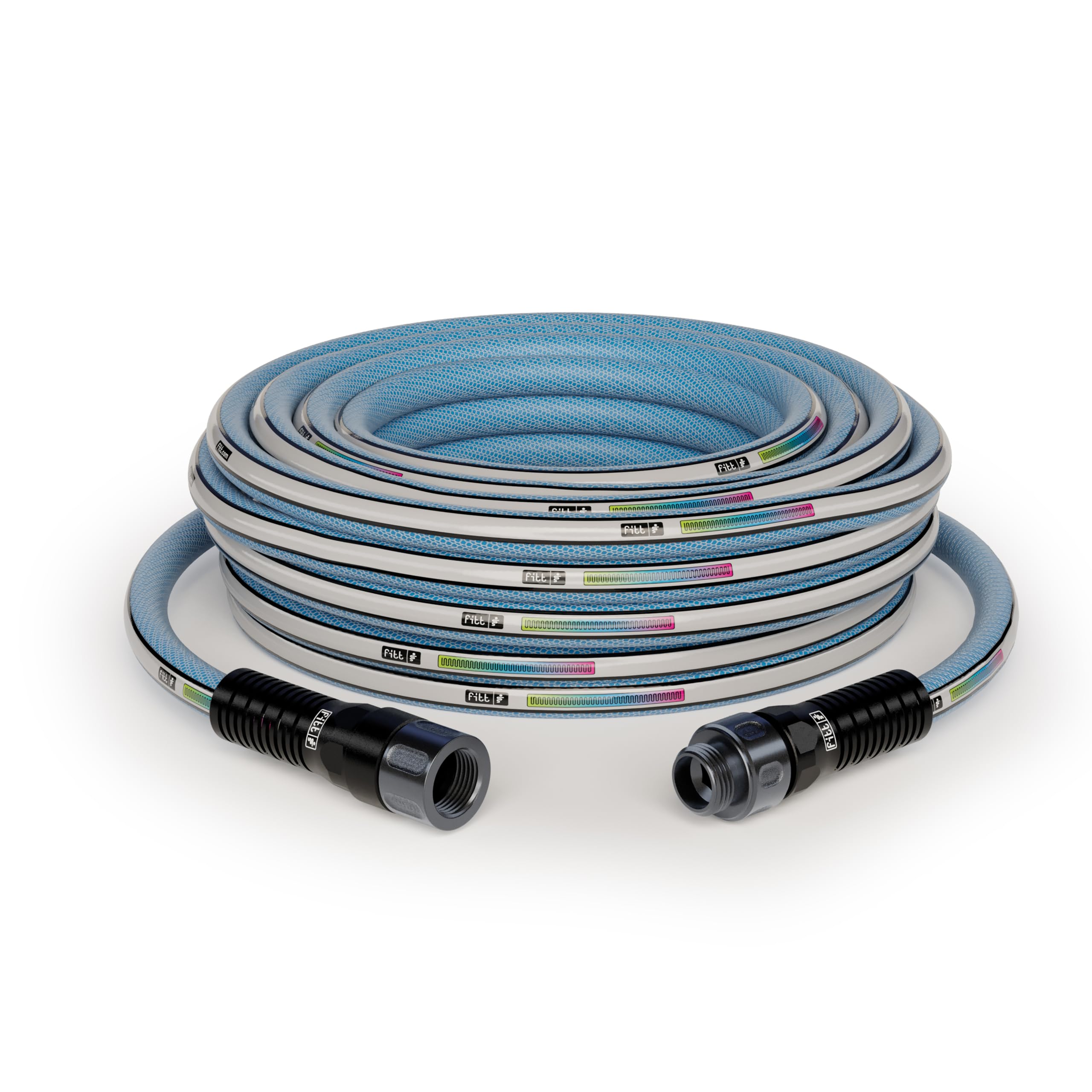 FITT Aquamaster 5/8’’ 25ft, high performance flexible Garden Hose for intensive Use. Kink-proof