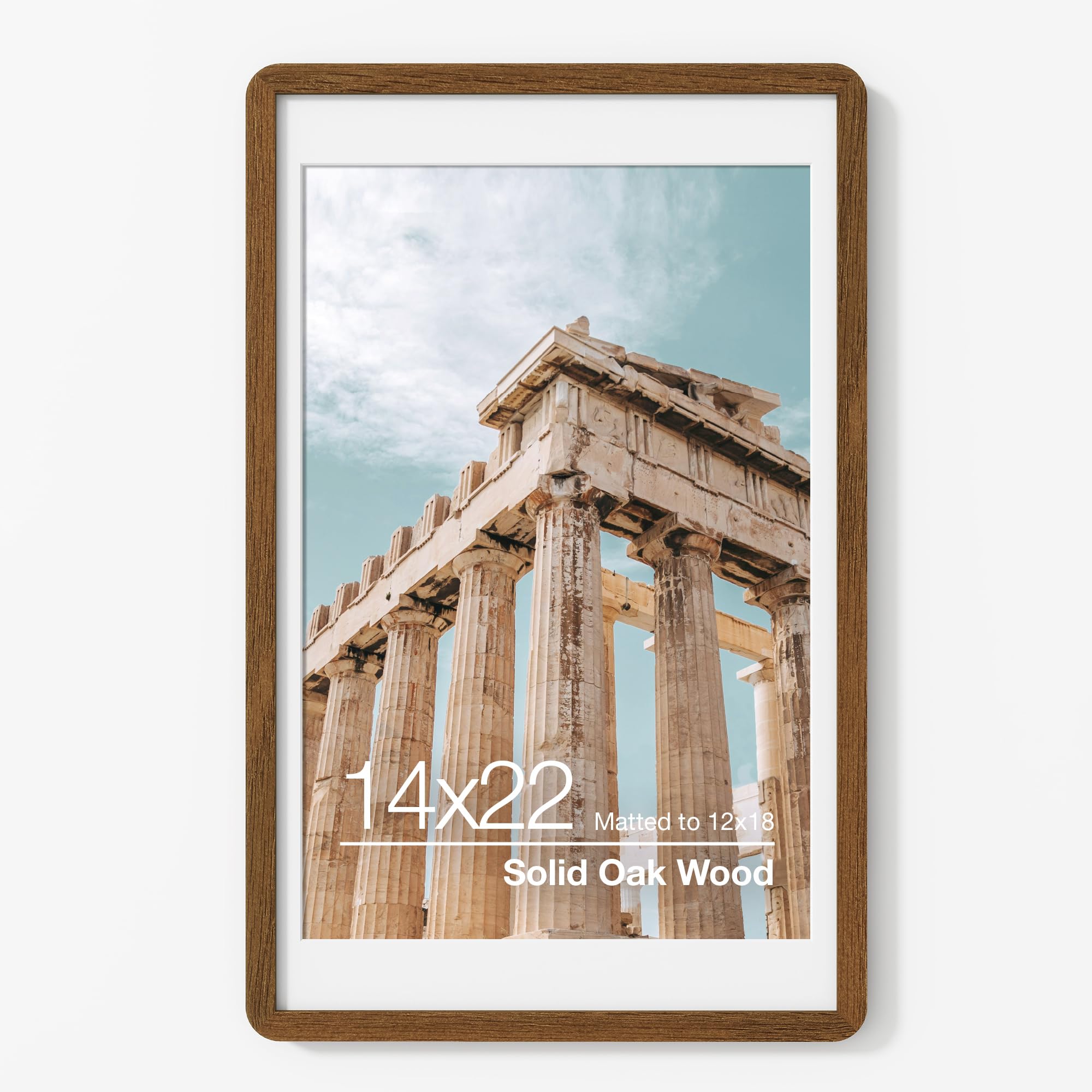 FLYJOE Walnut Oak 14x22 Poster Frame