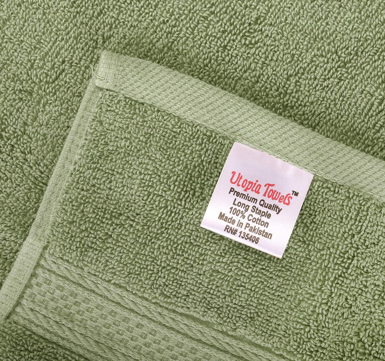 Utopia Towels Premium Sage Green Hand Towels - 100% Combed Ring Spun Cotton, Highly Absorbent, 700 GSM Exrta Large Thick Hand Towels 16 x 28 inches, Hotel & Spa Quality Hand Towels (4-Pack)