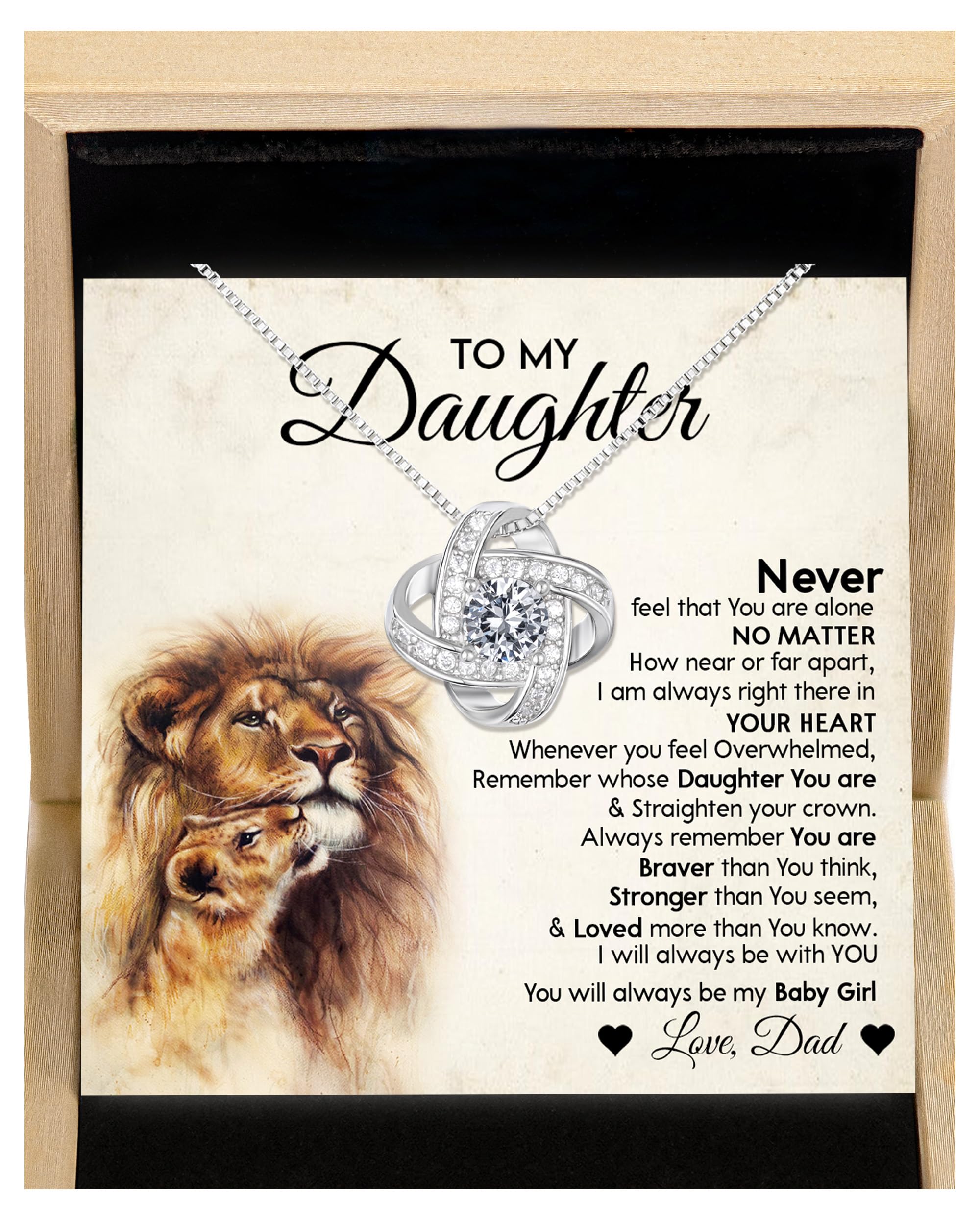 Larvincy To My Daughter Necklace