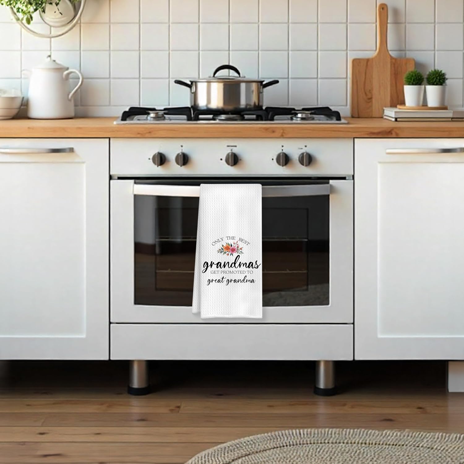 Great Grandma Gifts Kitchen Towels, Gifts for Great Grandmother Dish Tea Towels, Pregnancy Baby Announcement for Grandma Decorative Hand Towel for Bathroom Kitchen, 16x24 Inch - Image 3