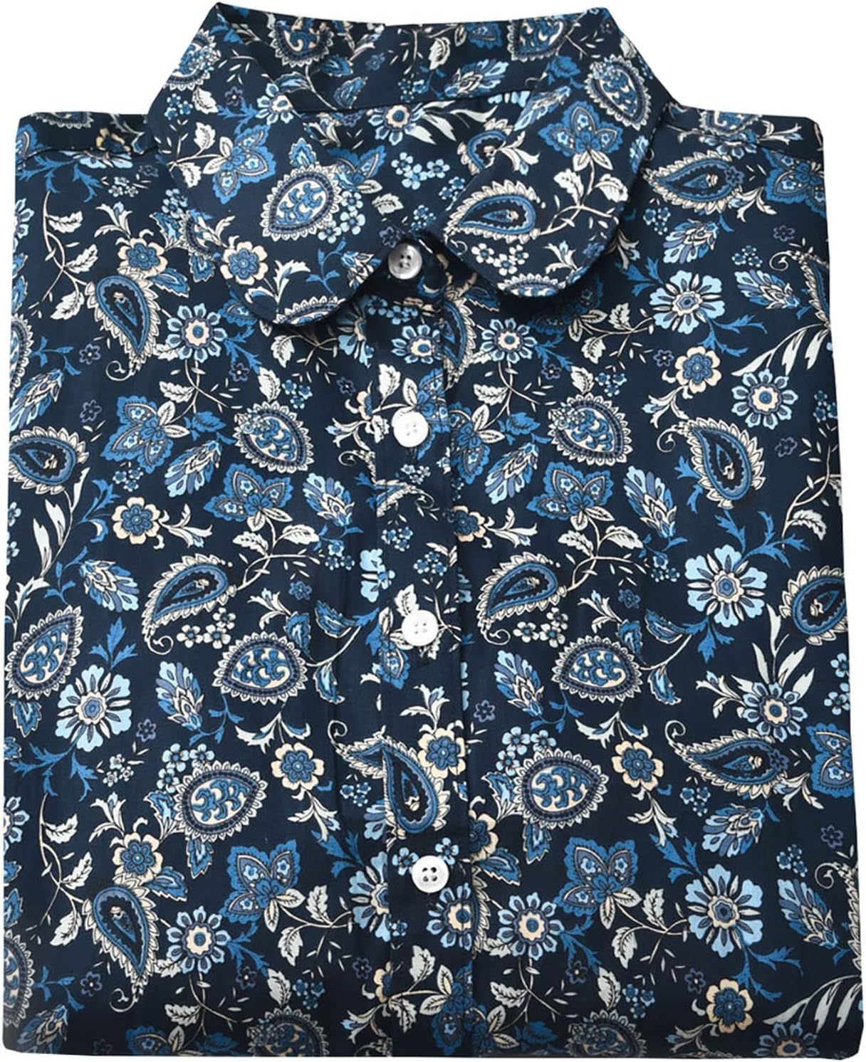 Womens Tops Casual Long Sleeve Button Up Hawaiian Shirts Elegant Work Blouses - Image 2