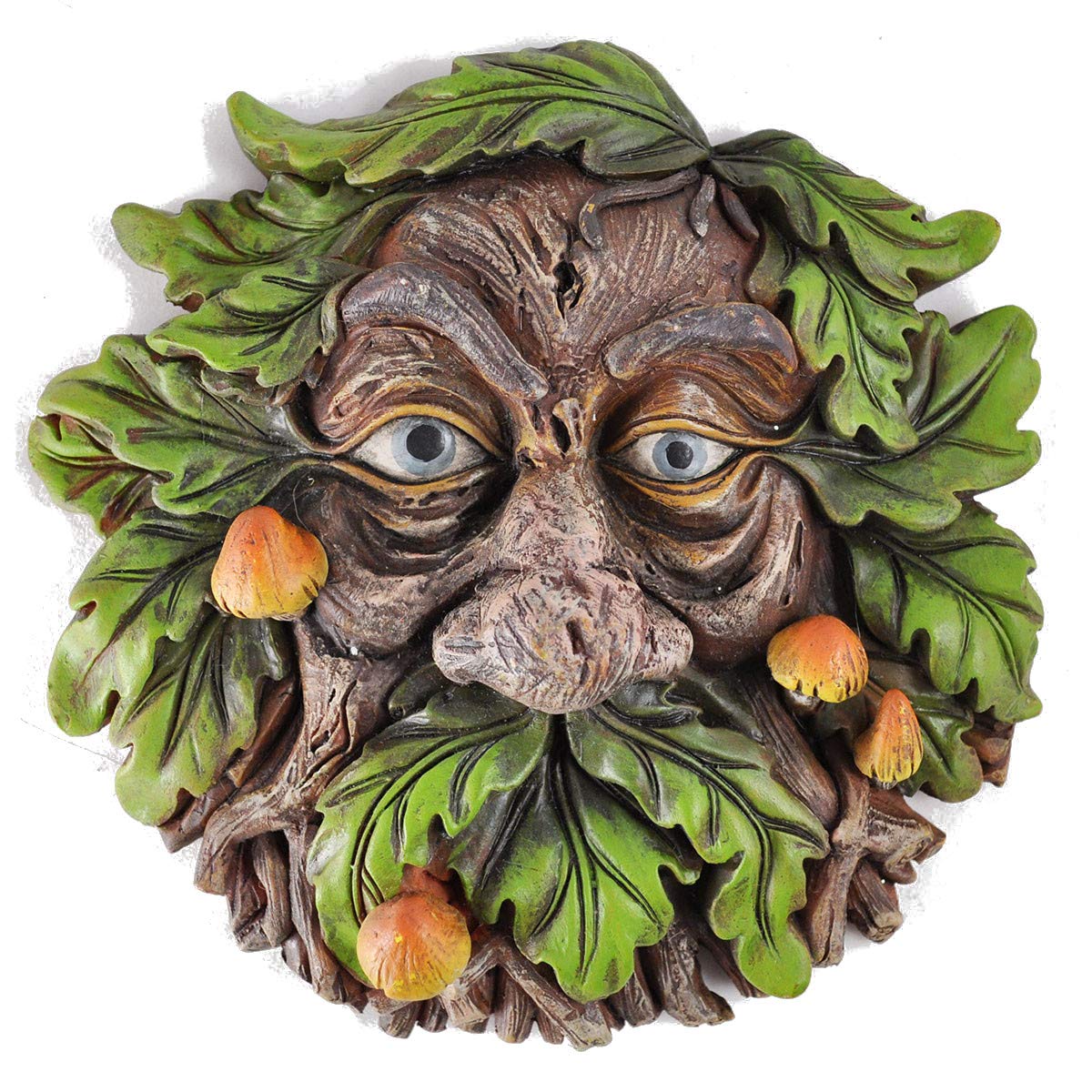 Fiesta Studios Tree Ent Face Wall Plaque GRUMPSHROOM Large Garden, Greenman Decorative Gift Decor. 15cm