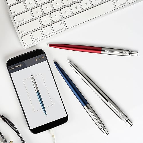 Miniatura 9 de Parker JotterBolígrafo de acero inoxidable CT bolígrafo con caja de regalo Rojo y cromado