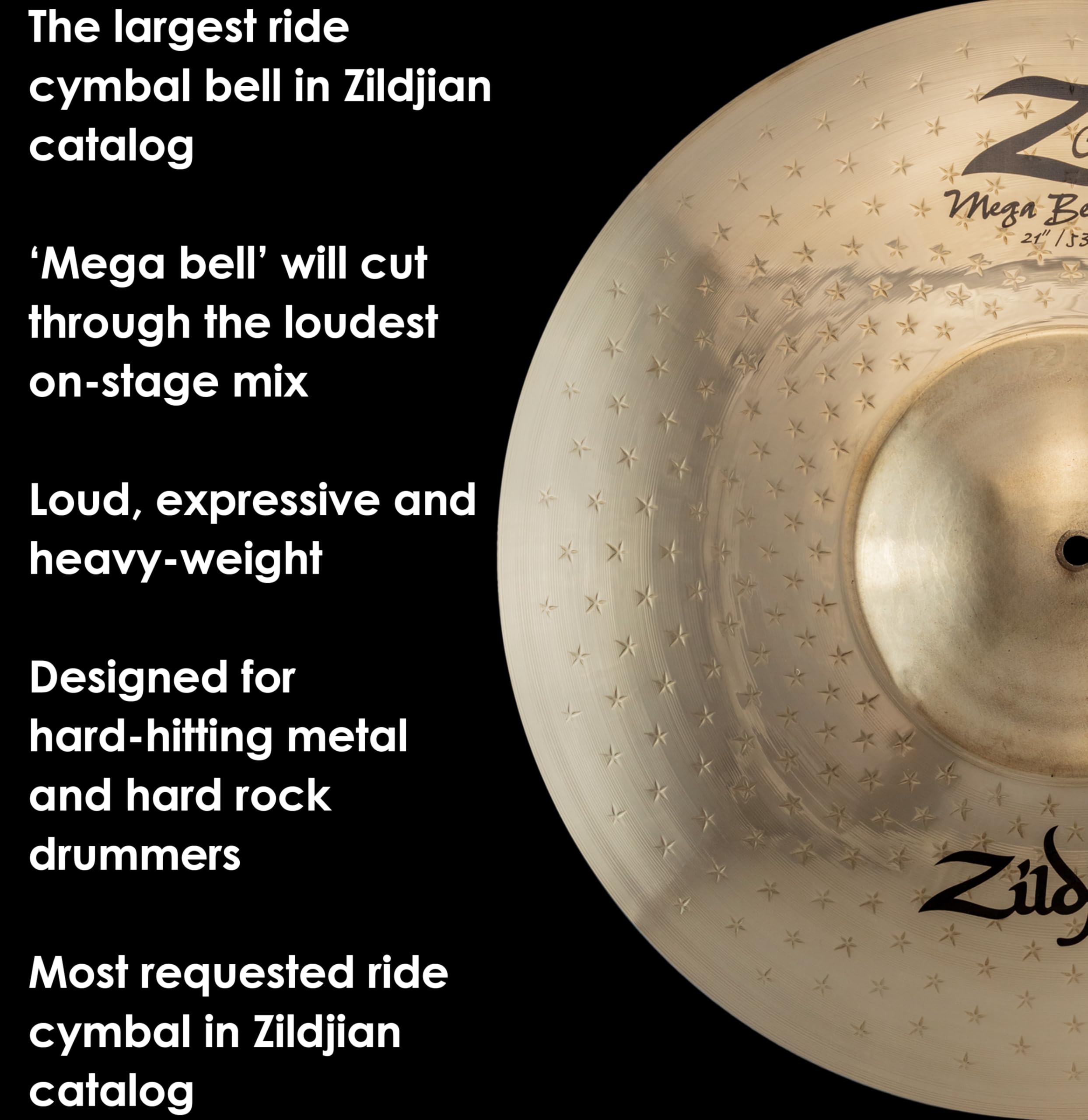 Zildjian Z Custom Ride Mega Bell 21" - Ride Cymbal