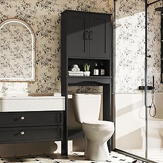 12 Mobile Home Bathroom Ideas for Smart Space Solutions 21 ROOMTEC Over The Toilet Storage Cabinet with Adjustable Shelf and Double...