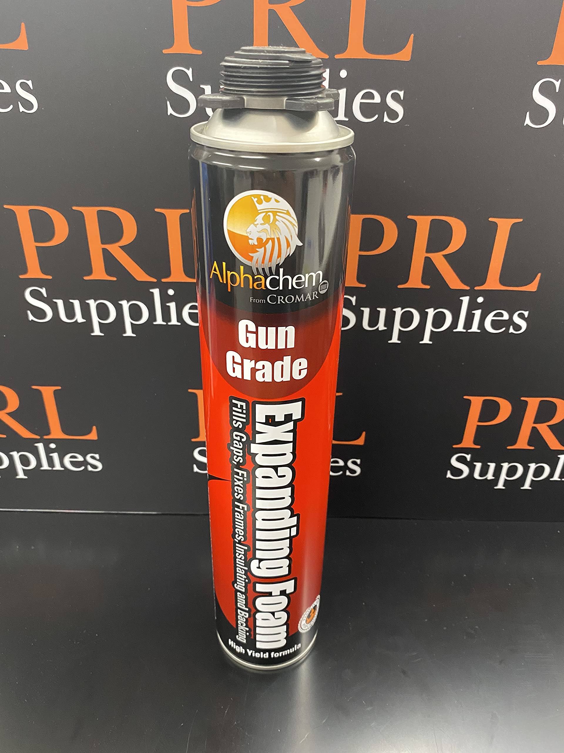 Alphachem Cromar Gun Grade Expanding Foam 750ml Fills Gaps, Fixes Frames, Insulating and Backing